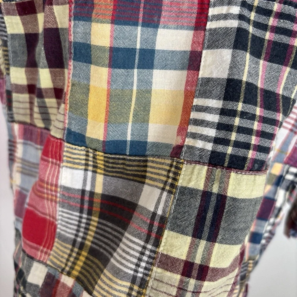 Vintage Snake Eyes Players Colorful Madras Plaid Patchwork Golf Shorts‎ Size 36